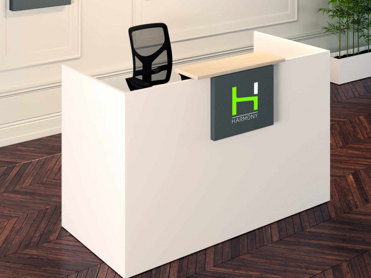 Banque d'accueil moderne et lumineuse - IMAGE avec personnalisation et design contemporain_5