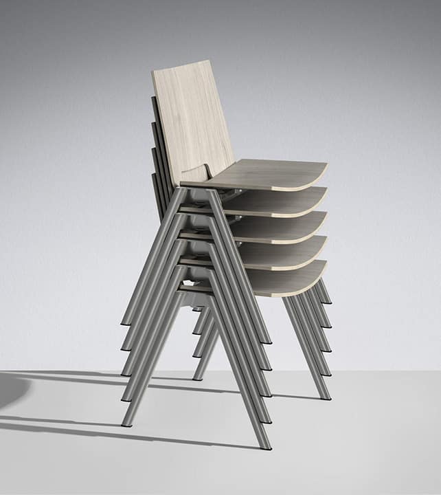Chaise empilable confortable et résistante - HL3 - polyvalente pour réunion, travail et collectivités_5