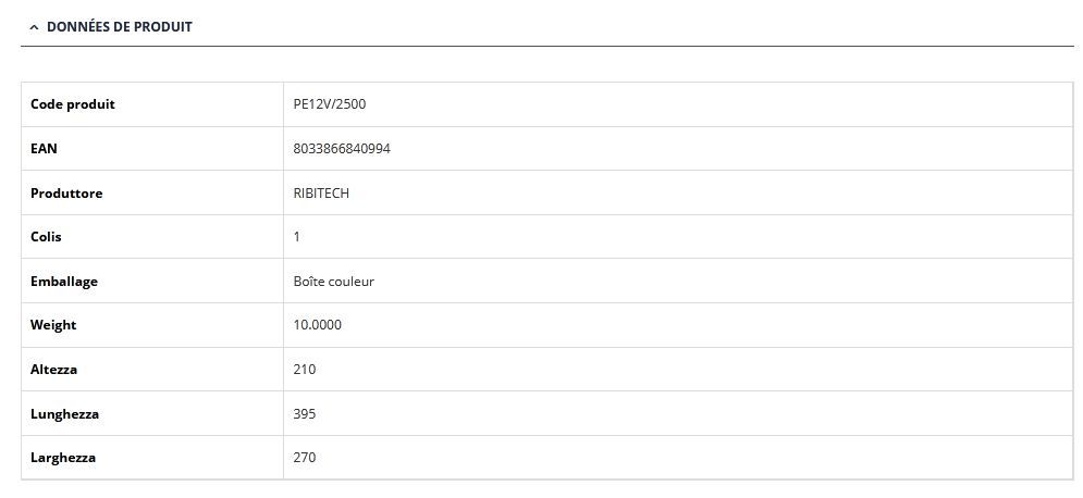 Treuil Ribitech avec câble électrique et matériel de montage inclus