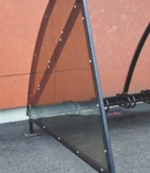 Abri-vélos Demi-Lune - robuste et élégant pour le rangement des deux-roues, avec bardages latéraux et range-vélos intégré_5