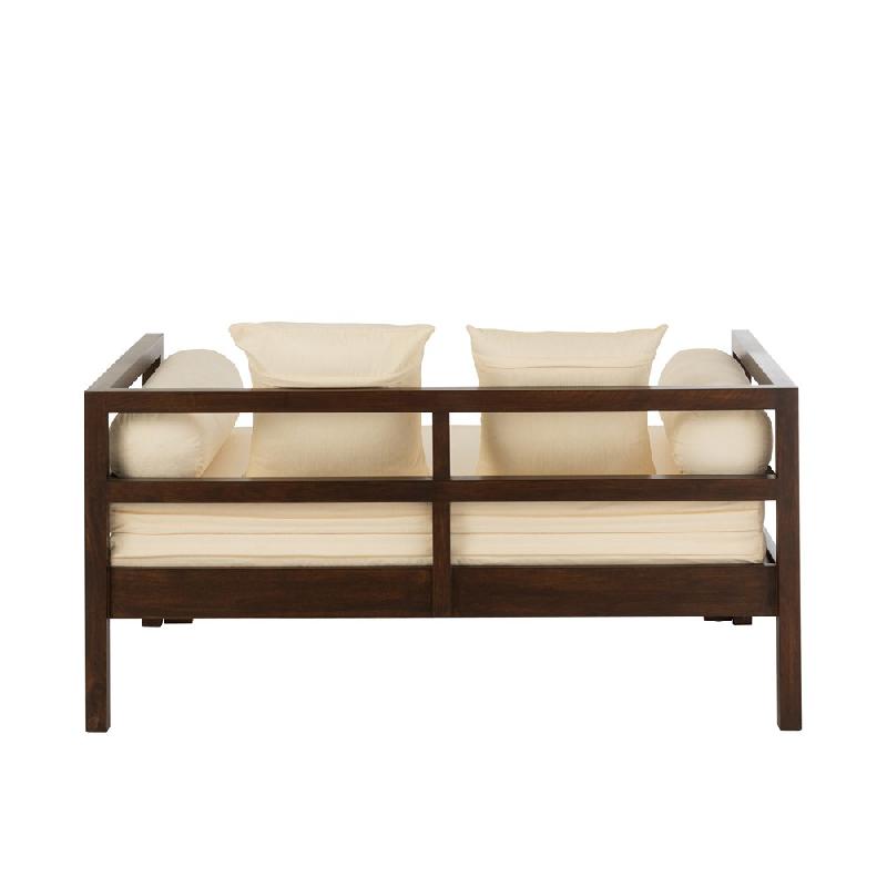 Sofa convertible lit Gadra - bois de manguier, matelas et coussins inclus_5