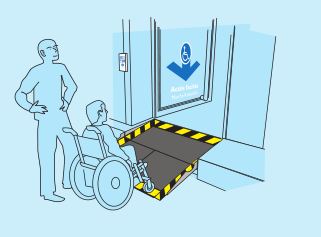 Rampe rabattable trait d'union marche simple - Franchissement de marche 7 à 22 cm - Aluminium antidérapant_5