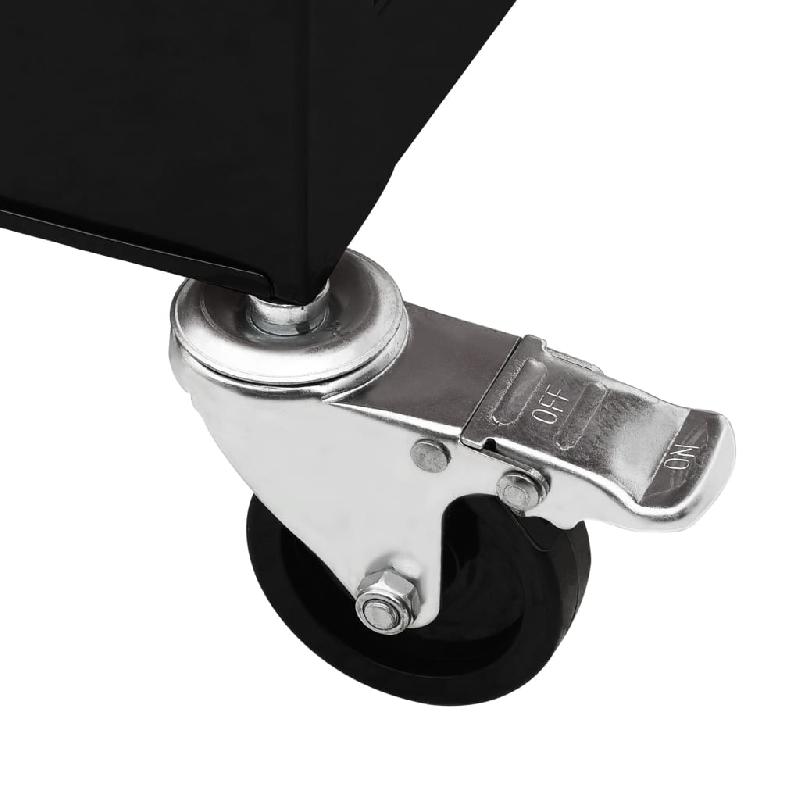 Vidaxl chariot à outils avec 4 tiroirs acier noir 147189_5