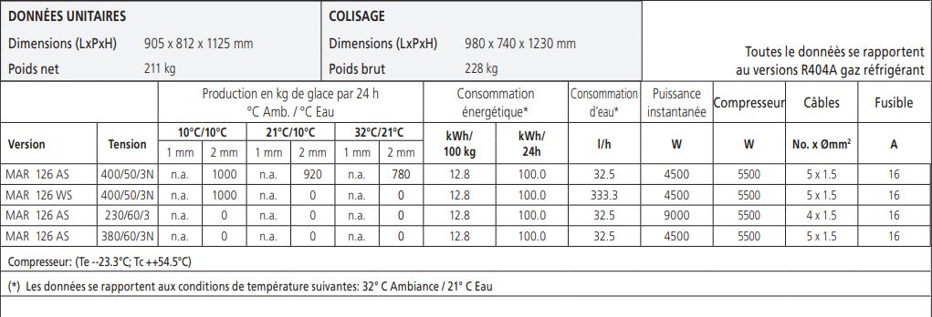 Machine à glace en écailles MAR 126 WS - Groupe intégré - Scotsman Scodif - 900/1000 kg/24h_5