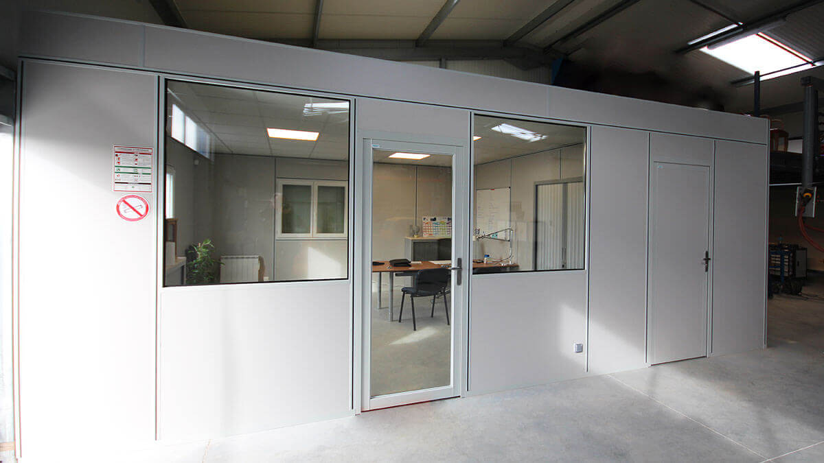 Cabine d'atelier en kit avec plafond - Novokit - 2 modules 3 faces sur mur, idéale pour optimiser l'espace urbain_6