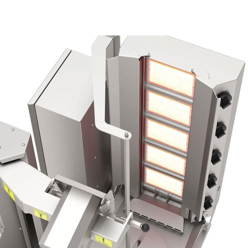 Grill Döner kebab gaz automatique 5 brûleurs max 120 kg_5