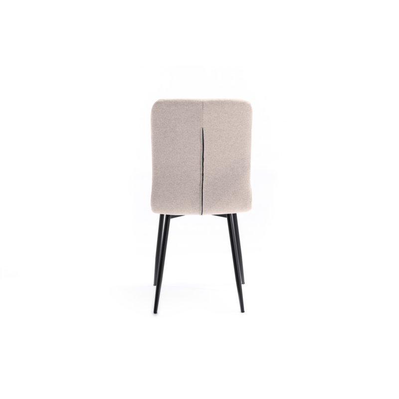 Lot de 2 chaises Sylvio - tissu beige, structure bois et métal, design chic et confortable_5