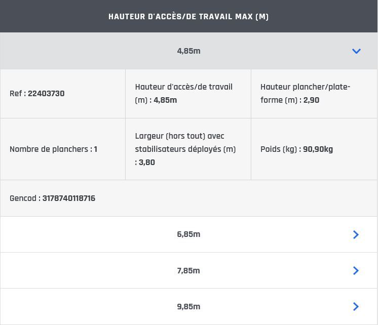 Échafaudage roulant aluminium Totem 2 Line 250 - Comabi SNC - hauteur de travail maximale 9,90 m_5