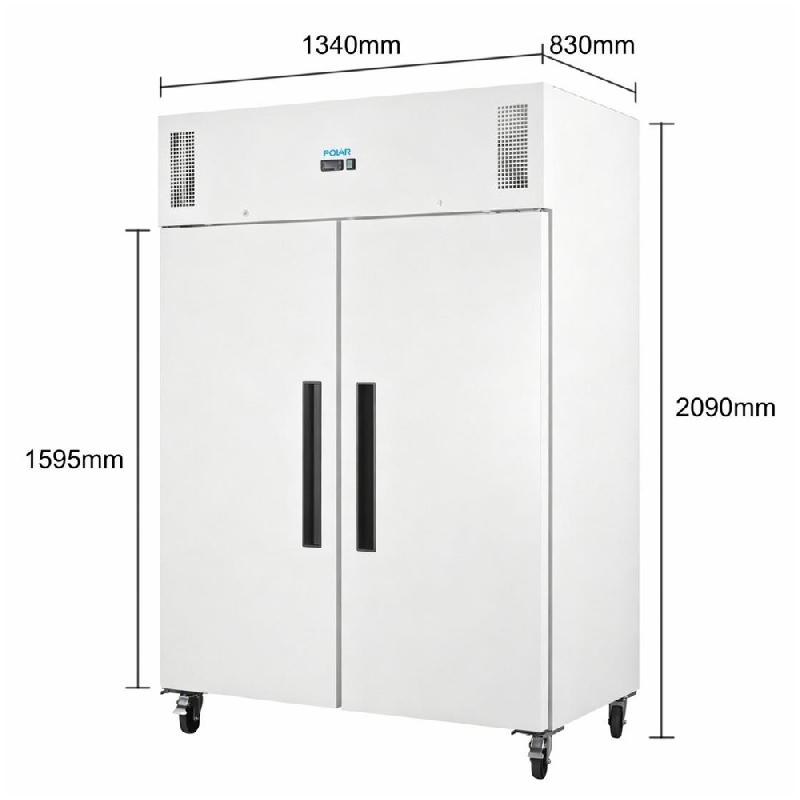 Armoire réfrigérée positive blanche - 2 portes - série G - 1152L - Polar - PG042_5