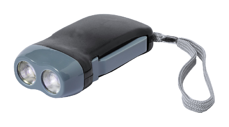 Lampe de poche 2 LED - Chargeur dynamo manuelle - Boîtier plastique ABS avec dragonne_5