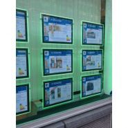 Porte-affiche LED Colorz - Format A4 Vertical et A3 Horizontal - Éclairage Tangentiel Bleu - Affichage Recto Verso_5