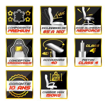 Fauteuil de bureau ORAXEAT MX850 - Bleu - Mousse haute densité - Réf : ORX_MX850_BKBLU_5