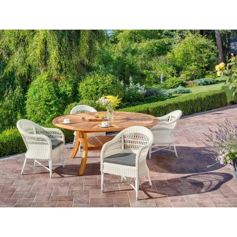 Table de jardin colosseum ø180cm – MTF – bois de teck – 2nab2215_5