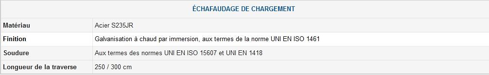 Échafaudage de chargement Multiceta - système Ceta - traverse 250/300 cm - planchers CK 33x180 et bois 5 cm_5