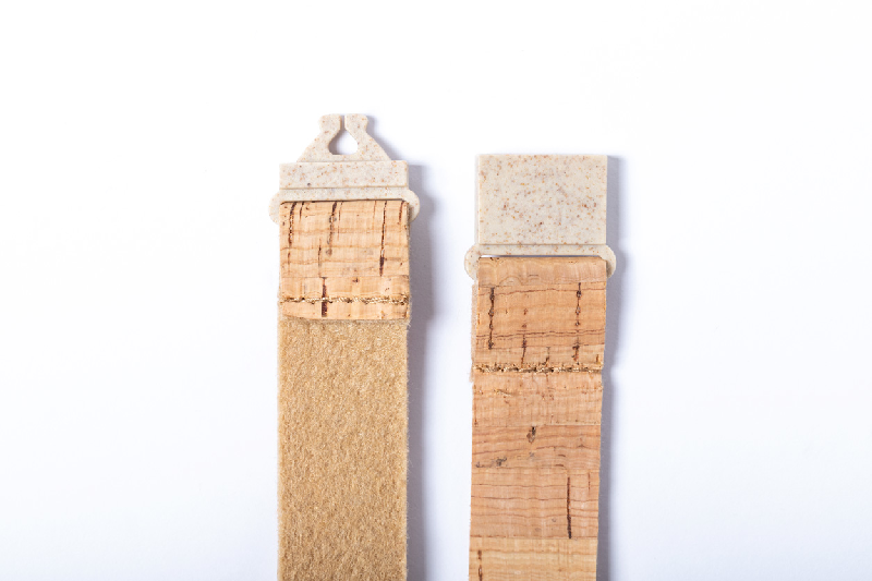 Tour de cou en liège - avec mousqueton en métal et système anti-étranglement en plastique paille de blé_5