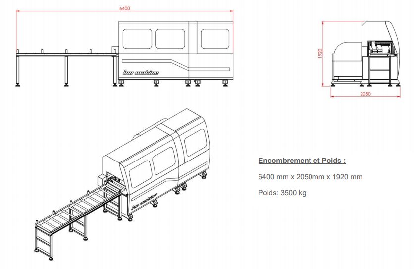 AS 499 - Tronçonneuse mono tête JC Colombo - Lame de scie diamètre 700 mm - Coupe automatique pour profilés industriels lourds_5