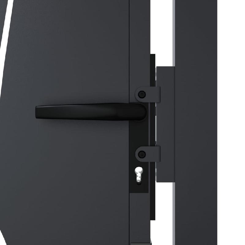 Vidaxl portail de jardin anthracite 105x155cm acier conception d'herbe 153169_5