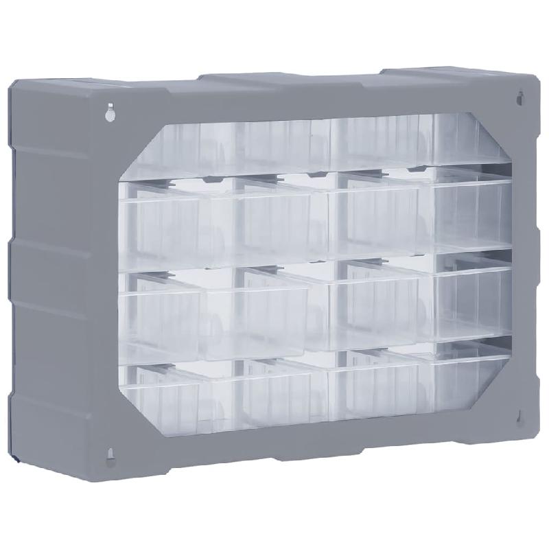 Vidaxl organisateur multi-tiroirs avec 16 tiroirs centraux 52x16x37 cm 149602_5