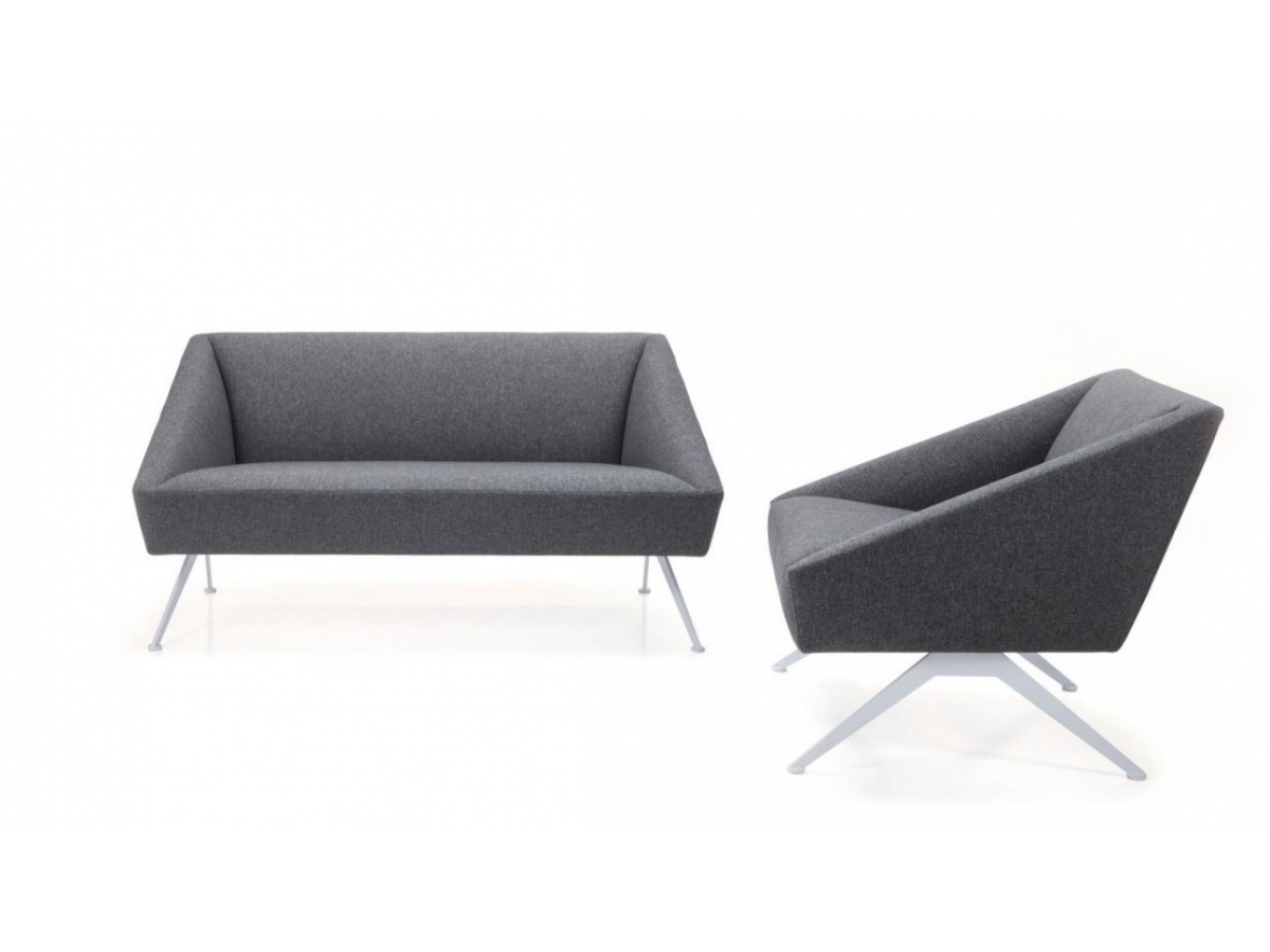 Canapé d'accueil carré à contours nets - Structure puissante - Collection AMARCORD - Design italien minimaliste_5