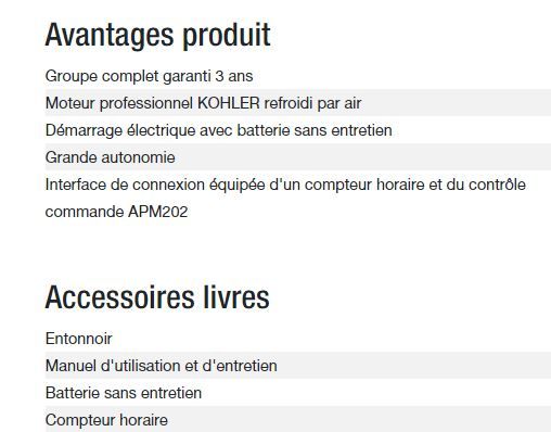 Technic 10000 A AVR C5 - Groupe électrogène Kohler - Monophasé - 10,30 kW - 230V - 50 Hz_5