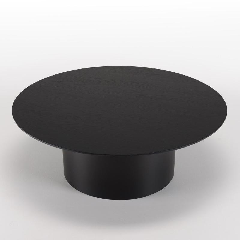 Table basse ronde DILA - 90 x 90 cm - Pieds métal - Design épuré et robuste_5