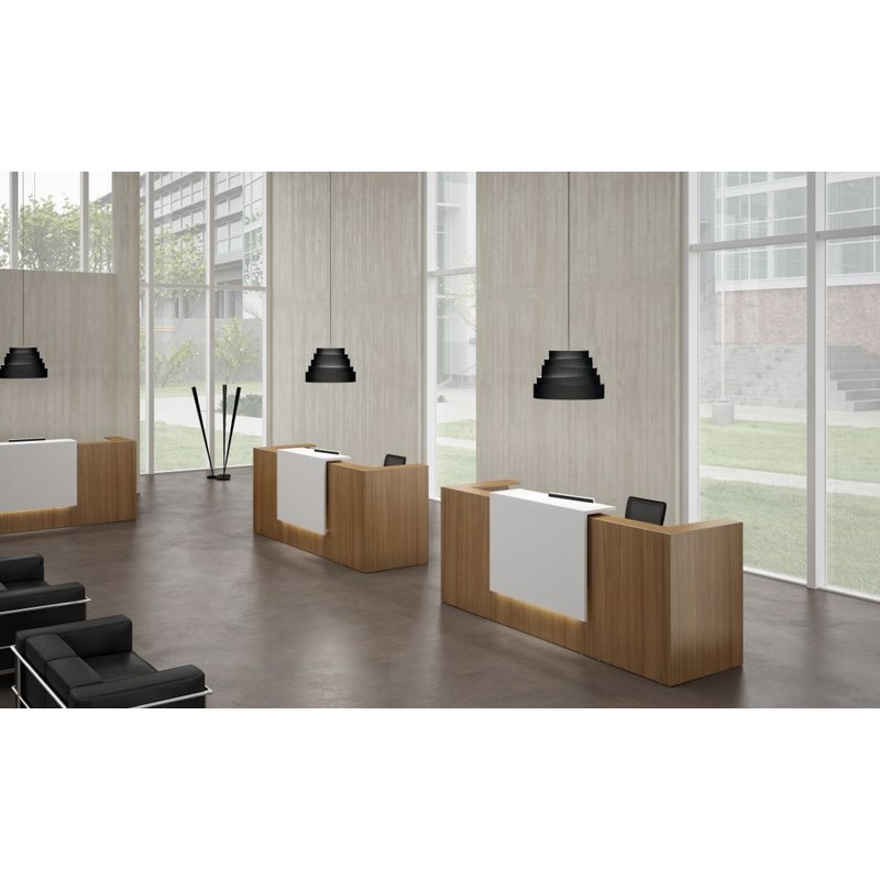 Banque d'accueil Z2 - L 126 cm - Fabricant OFFICITY - Kit LED en option_5