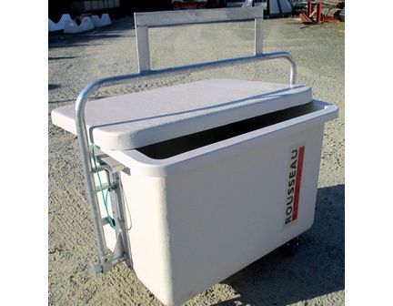 Bac à équarrissage en résine polyester avec options de roues