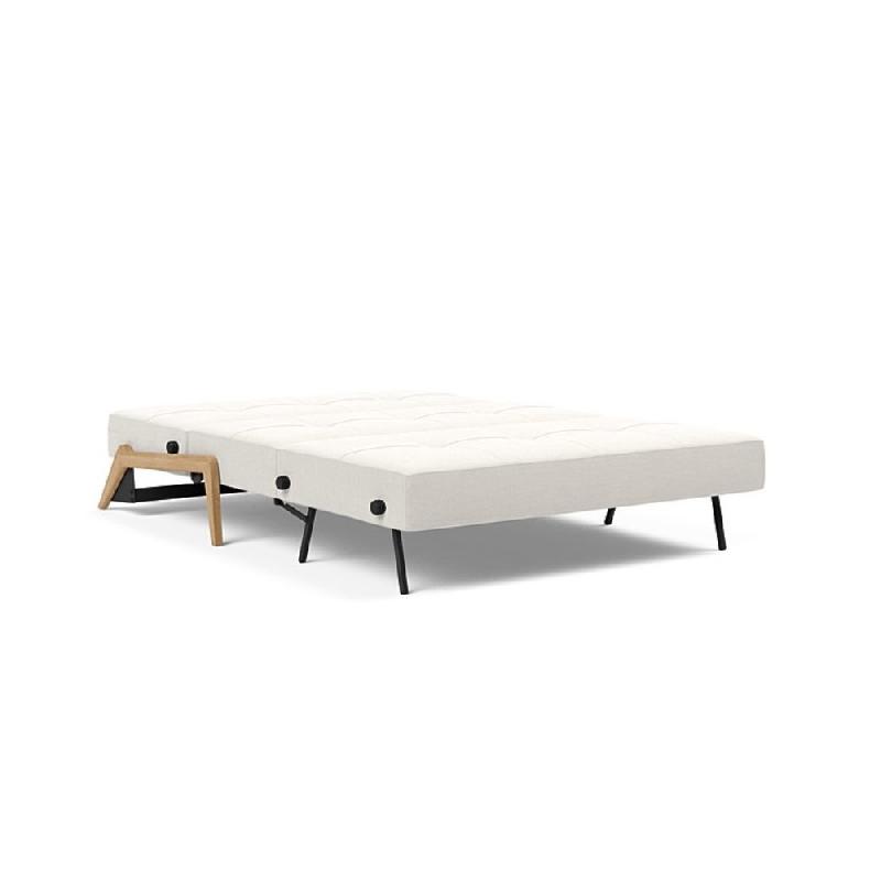 Canapé design convertible Cubed Wood 02 - Innovation Living - 200x140 cm - Tissu Vivus Dusty Off White_5