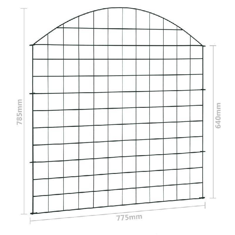 Vidaxl ensemble de clôture de jardin arquée 77,5x78,5 cm vert 146103_5