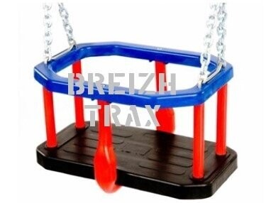Balançoire double Aires de Jeux - Acier inoxydable ou peint - Conforme EN1176 - Référence BTBAL01_5
