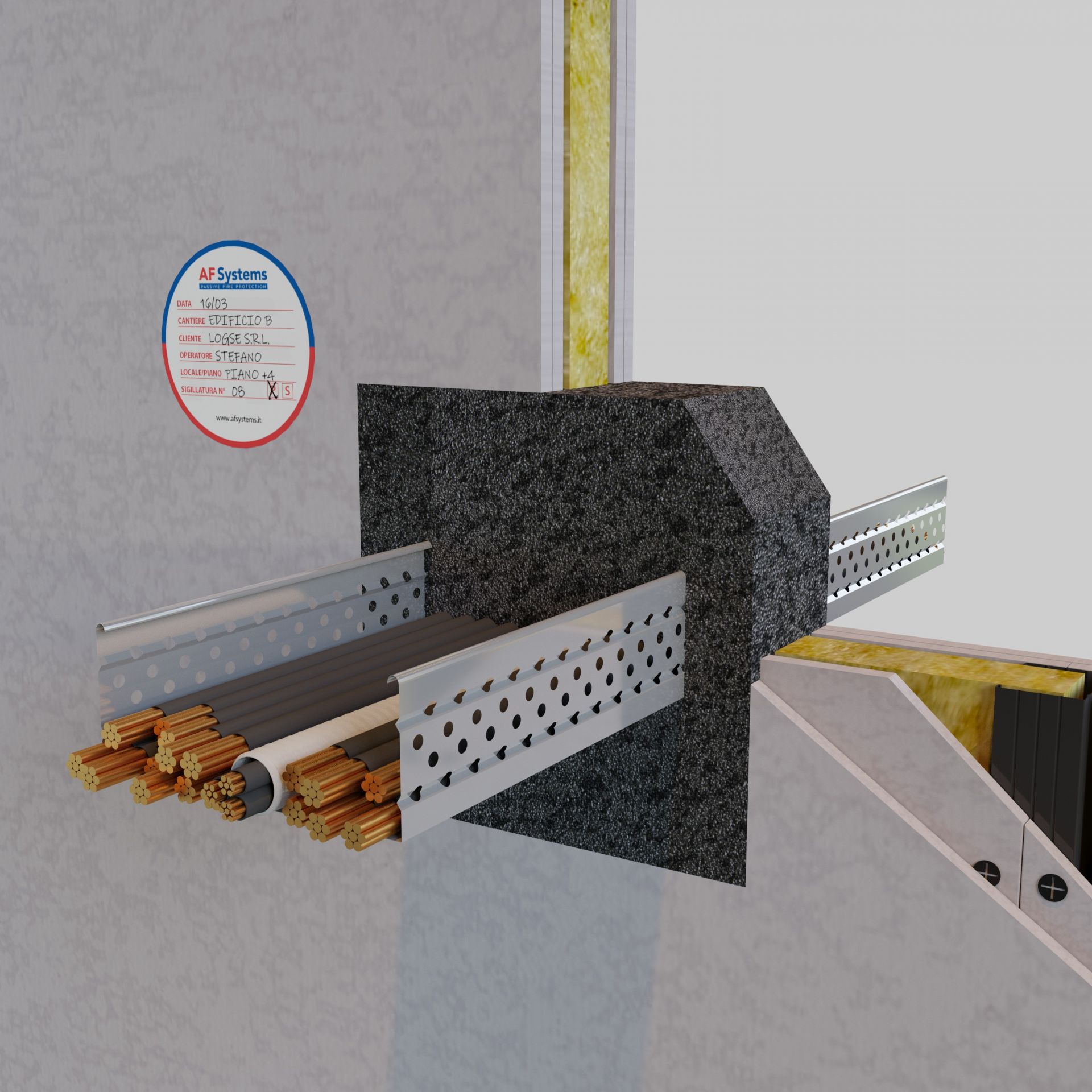 Mousse coupe-feu bi-composant - AF Graphit Foam - protection EI 180 pour passages mur et plafond_5