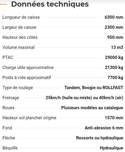 Benne Rollroc 6300 avec bandeau supérieur de caisse renforcé