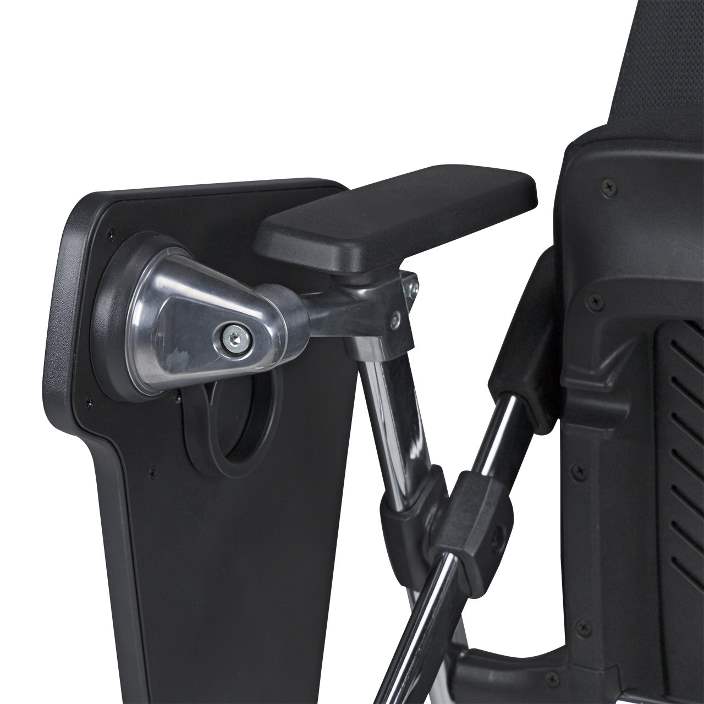 Chaise empilable anny sur roulettes, assise relevable_5