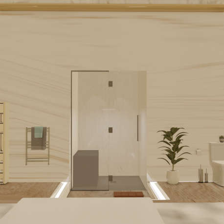 Hammam kit de construction cabine de douche avec paroi vitrée à carreler 120 x 120 - Générateur vapeur inclus_5