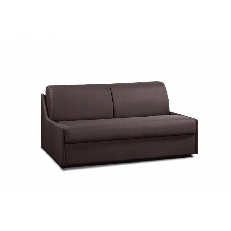 Canapé convertible France Matelas - système express - sommier à lattes 120cm - matelas 16cm microfibre marron_5