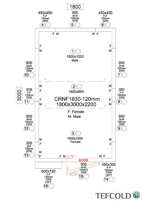 Chambre froide négative 8,44 m3 (1800 x 3000 x 2200 mm) avec monobloc de paroi_5