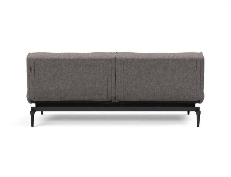 Innovation Living - Canapé Splitback Styletto convertible lit 115x210 cm - Pieds chêne noir - Tissu Mixed Dance Grey_5