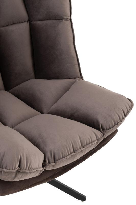 Fauteuil relax pivotant Pietra - tissu gris foncé, design contemporain et confort optimal_5