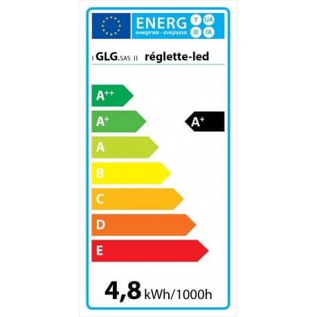 Réglette LED blanc neutre (5800°K) - 50 cm - IP65 - Aluminium - Haute luminosité_5