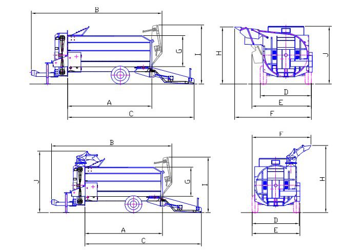 D-300 et D-600 pailleuse agricole - Grupotatoma - turbine avec couteaux - hauteur max. 2,25m/2,55m_5
