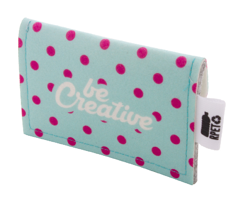 Porte-monnaie sur mesure en feutre RPET - impression quadri - 18g - couleur gris_5