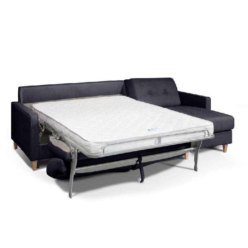 Canapé d'angle Norway - Matelas 16 cm - Système express - Sommier à lattes Renatonisi - Tweed gris platine_5