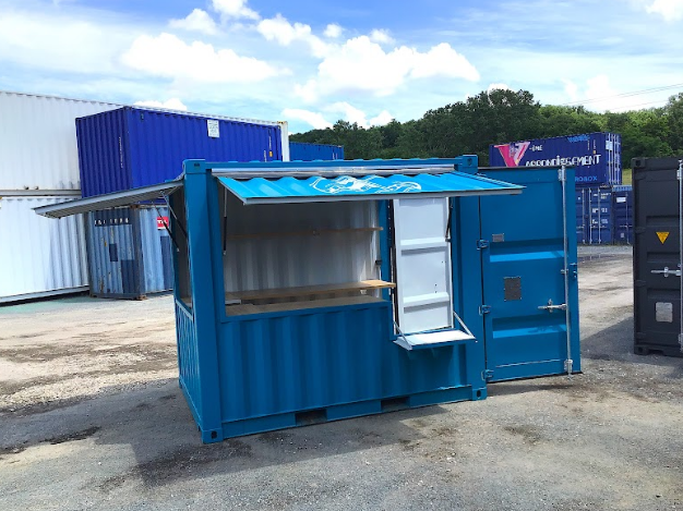 Kiosque / stand en container modulable - solutions sur mesure pour événements et points de vente - Eurobox_5