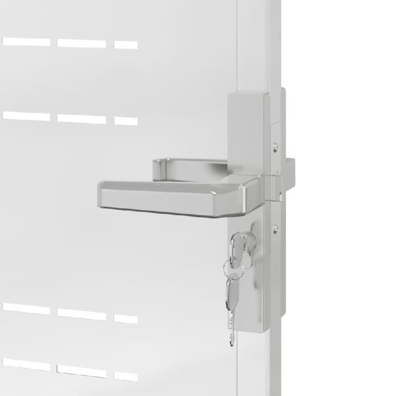 Vidaxl portail de jardin 100x75 cm acier inoxydable 376474_5