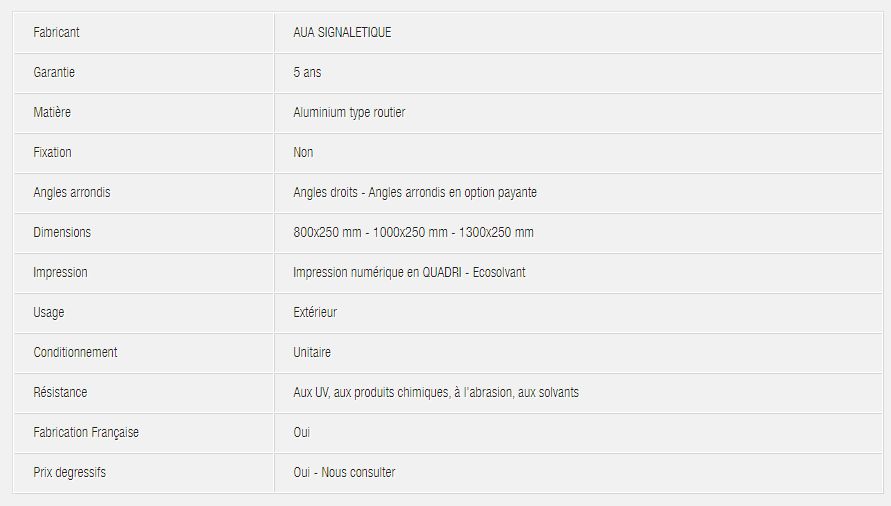 10001df_1 - Panneau directionnel sur-mesure en aluminium type routier - AUA Signalétique_5