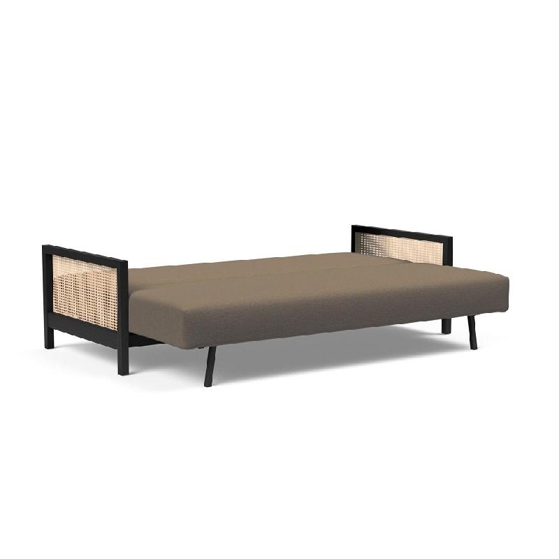 INNOVATION LIVING - Canapé design Art Déco Narvi convertible lit 200x140 cm - tissu Argus Brown - multifonctionnel et confortable_5