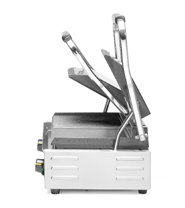 Grill de contact modèle double 1/2 rainuré 1/2 lisse inf.475x230mm HENDI_5