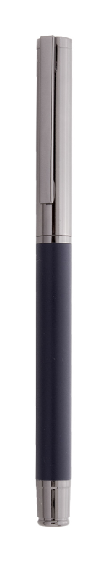 Parure stylos en métal - Stylo à bille et stylo roller - Étui boîte cadeau noir - Encre bleue_5