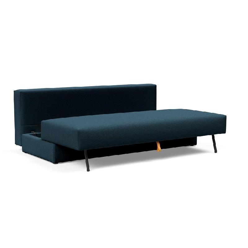 Innovation Living - Canapé convertible Osvald Argus Navy Blue 150x200 cm avec ouverture assistée et espace de rangement_5