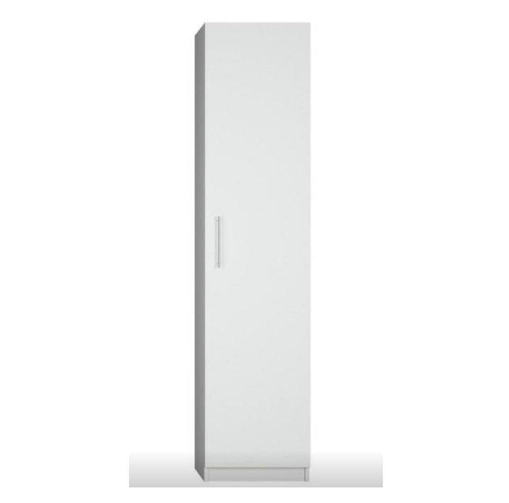 Composition lit escamotable blanc mat Sofa Automatica - canapé microfibre gris avec 2 colonnes et rangement intégré_5